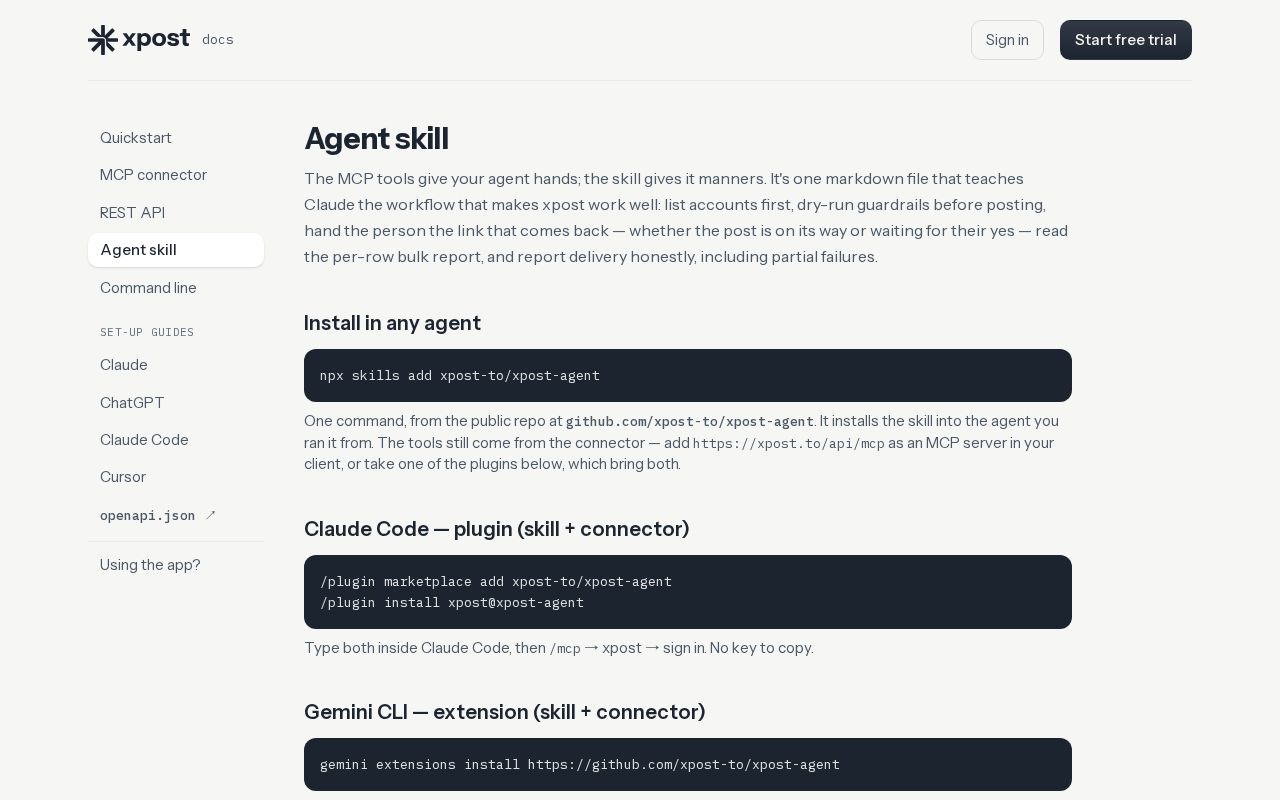 Preview of Xpost Agent