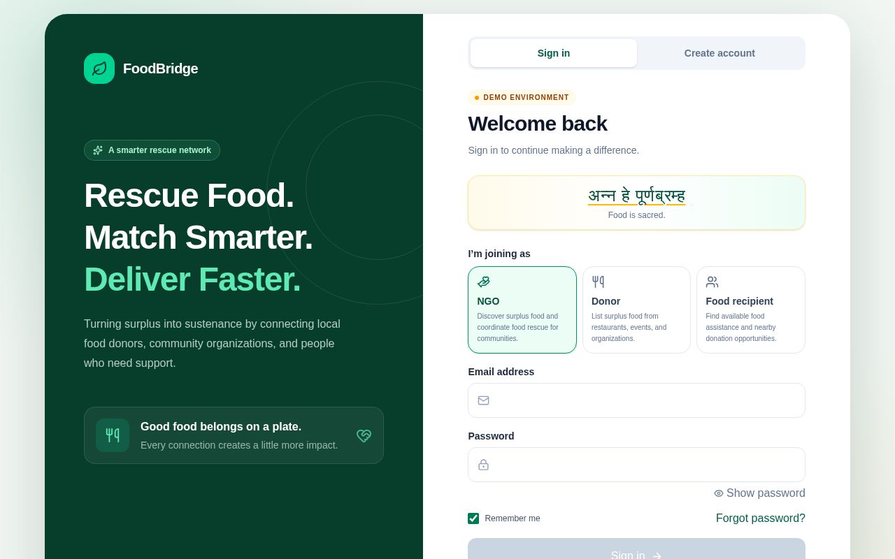 Preview of FoodBridge Xyz