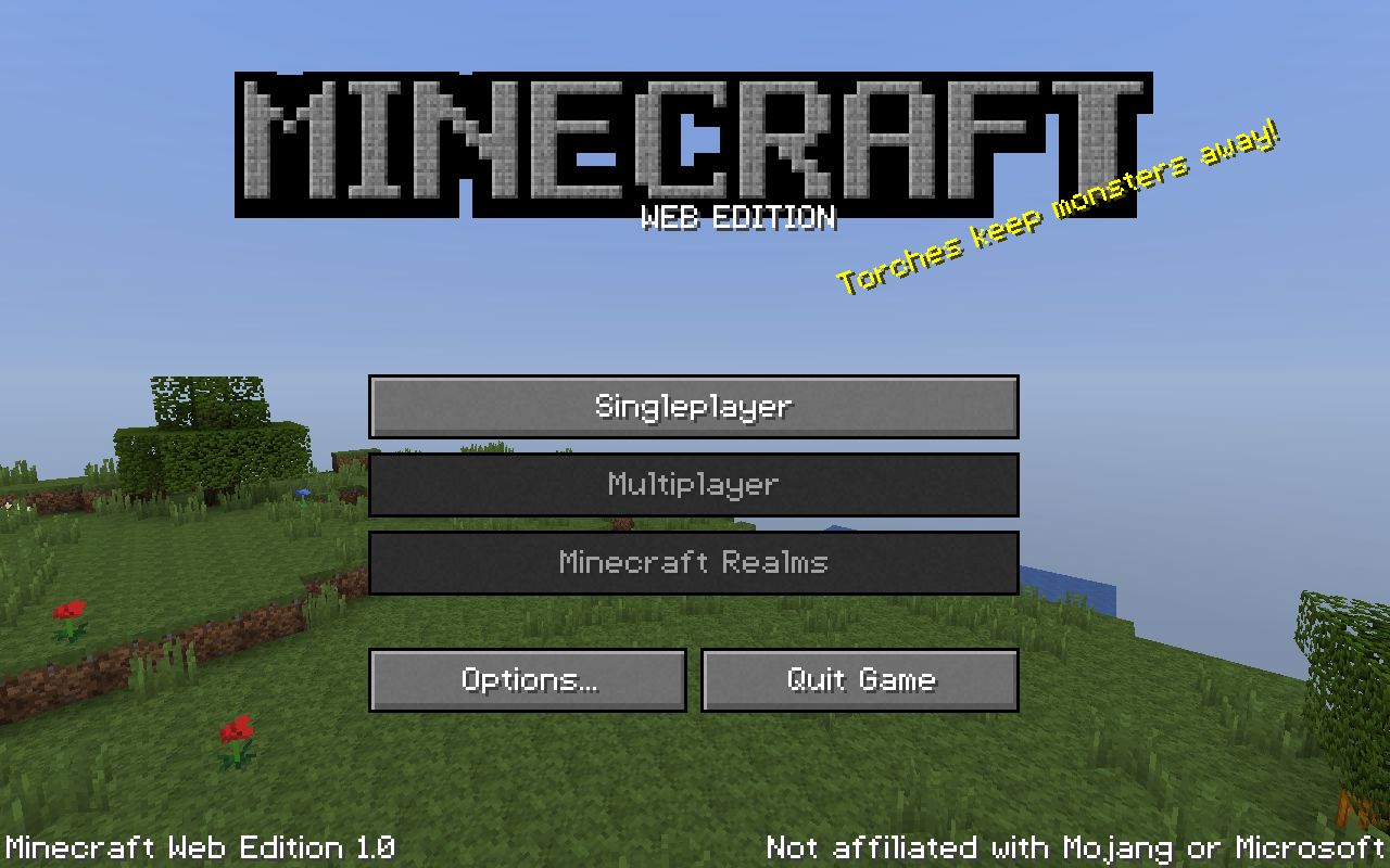 Preview of Minecraft Web