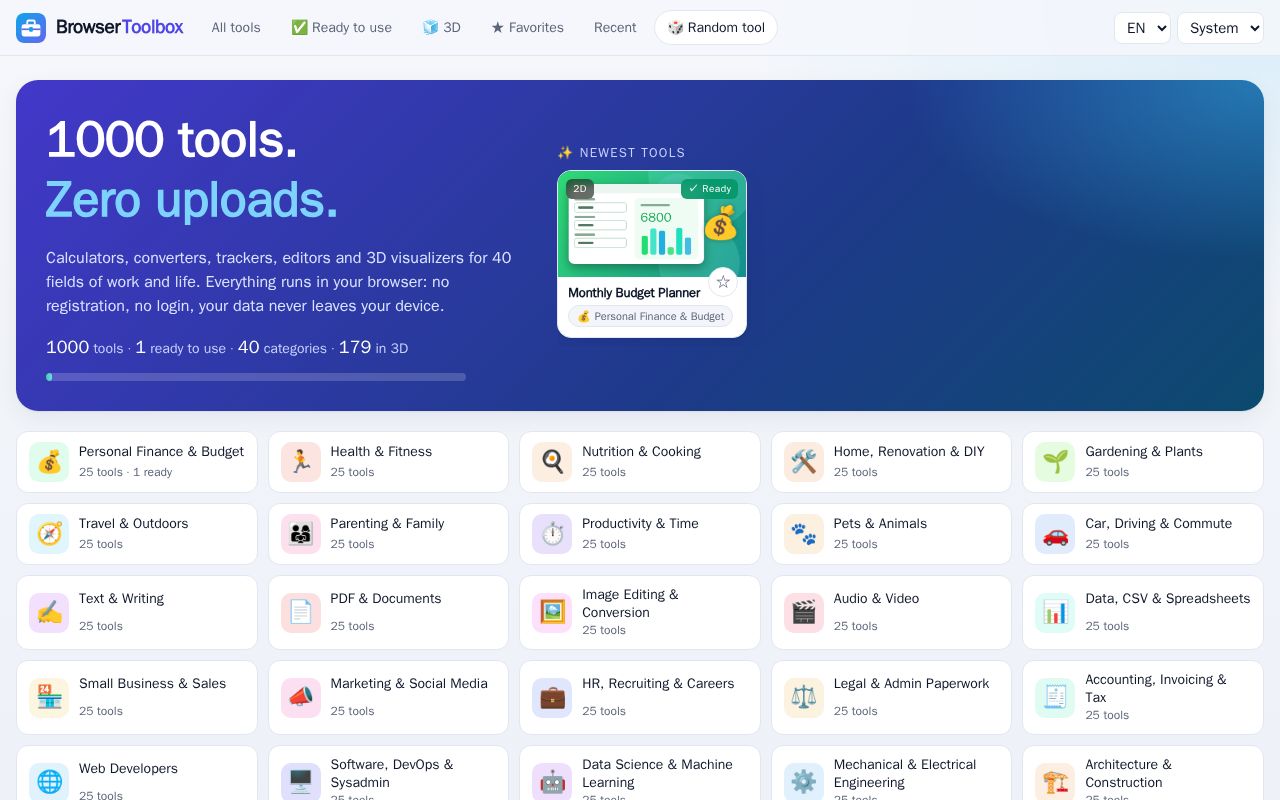 Preview of Browser Toolbox