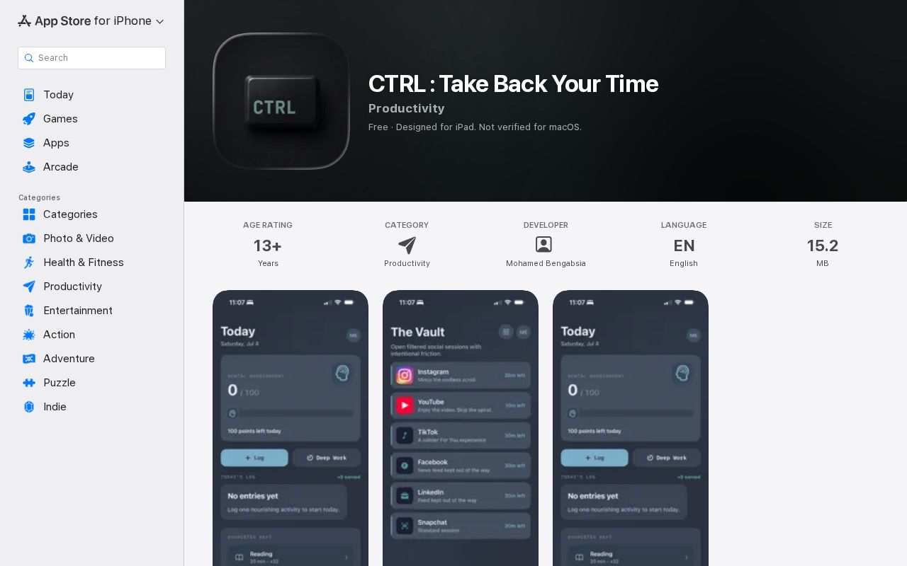 Preview of CTRL : Take Back Your Time