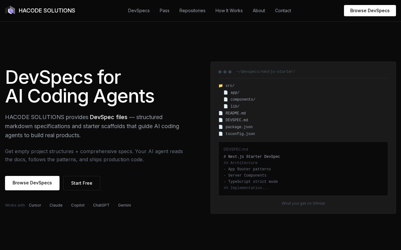 Preview of Hacode Solutions Site