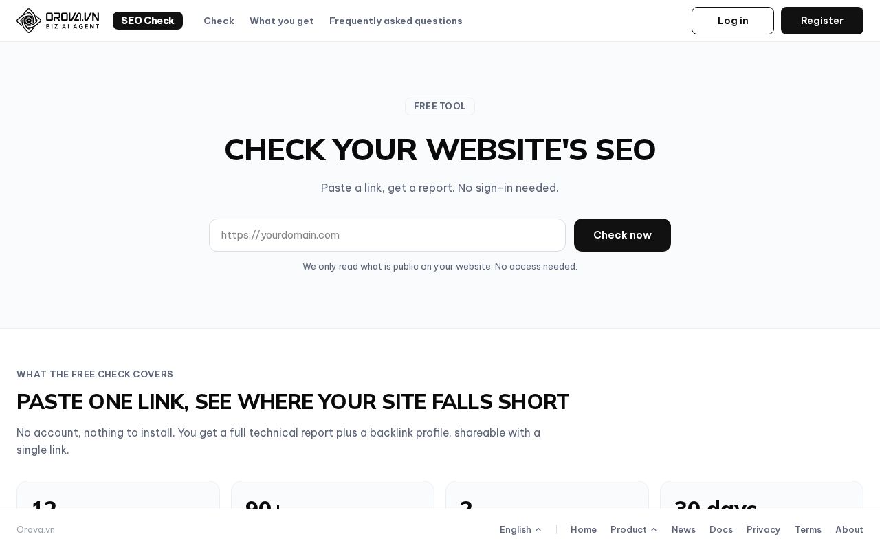 Preview of Orova Seo Check