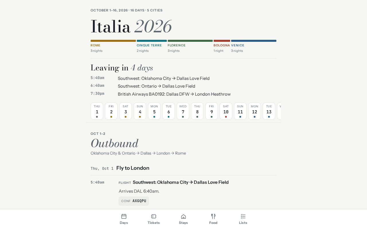 Preview of MyItalyTrip