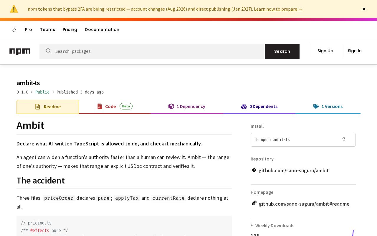 Preview of A contract layer on top of TypeScript for AI-generated code