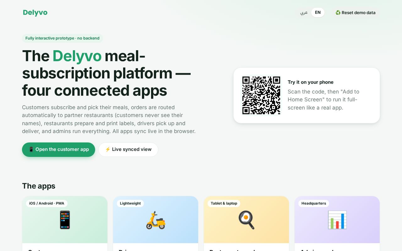Preview of Delyvo Platform