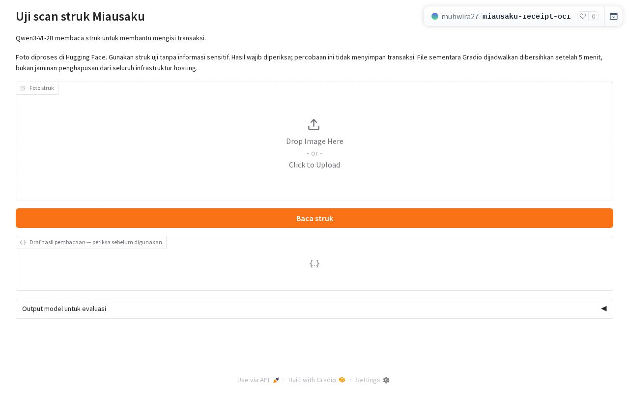 Preview of Miausaku Receipt OCR