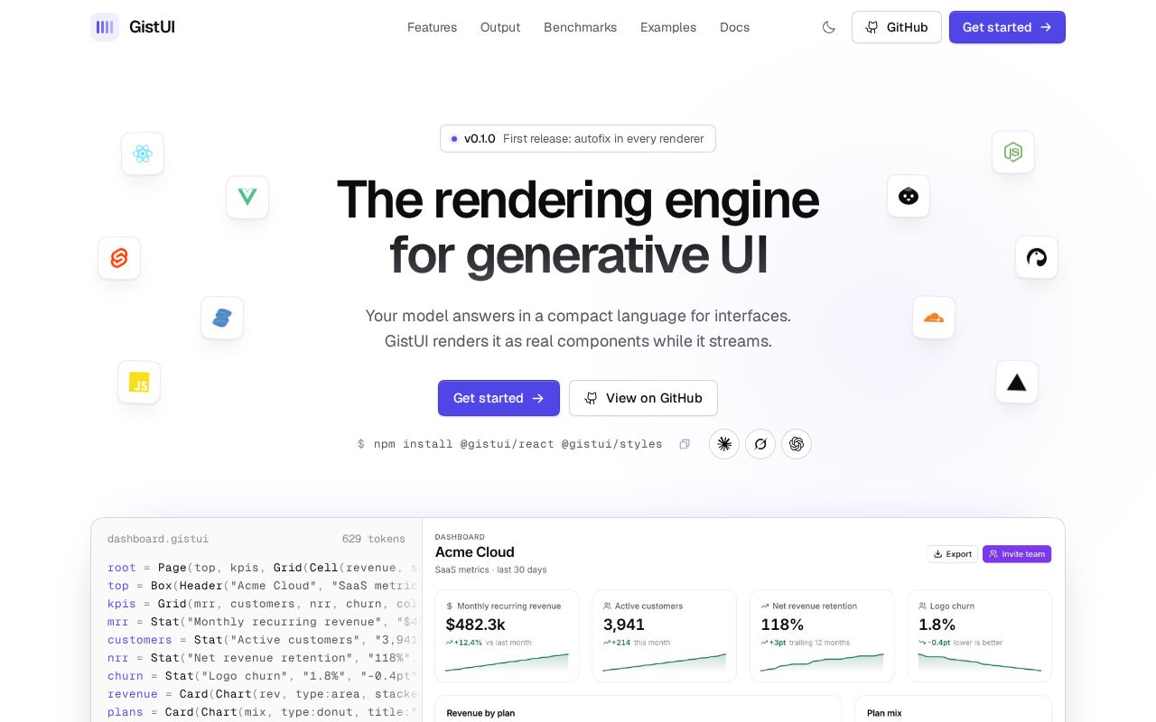 Preview of GistUI