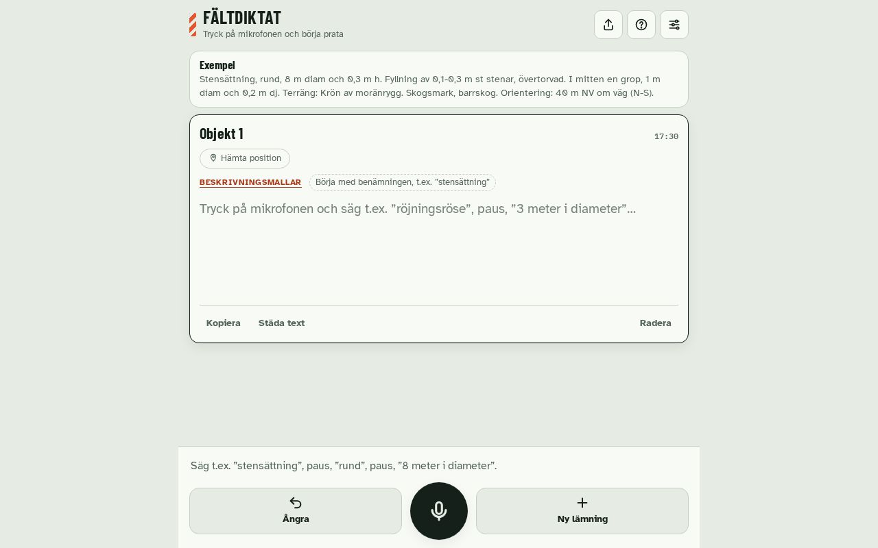 Preview of Arkeologisk Dikteringsapp