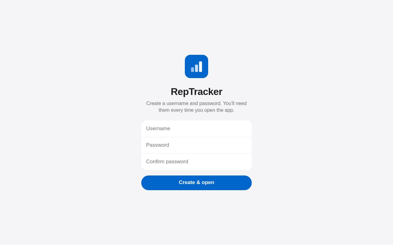 Preview of RepTracker