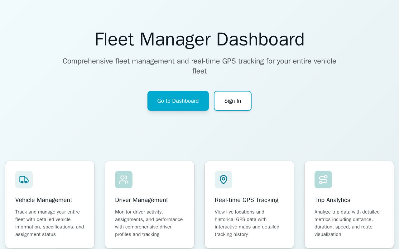 Preview of Fleet Management & Telematics Platform