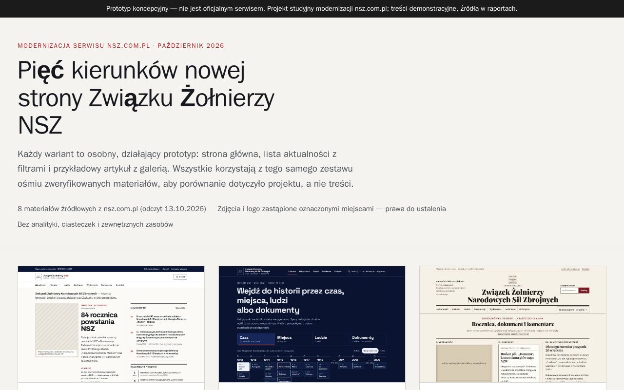Preview of Nsz Redesign Prototypes