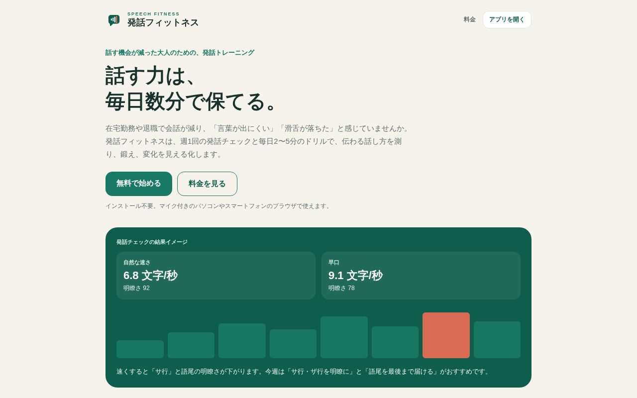 Preview of 発話フィットネス
