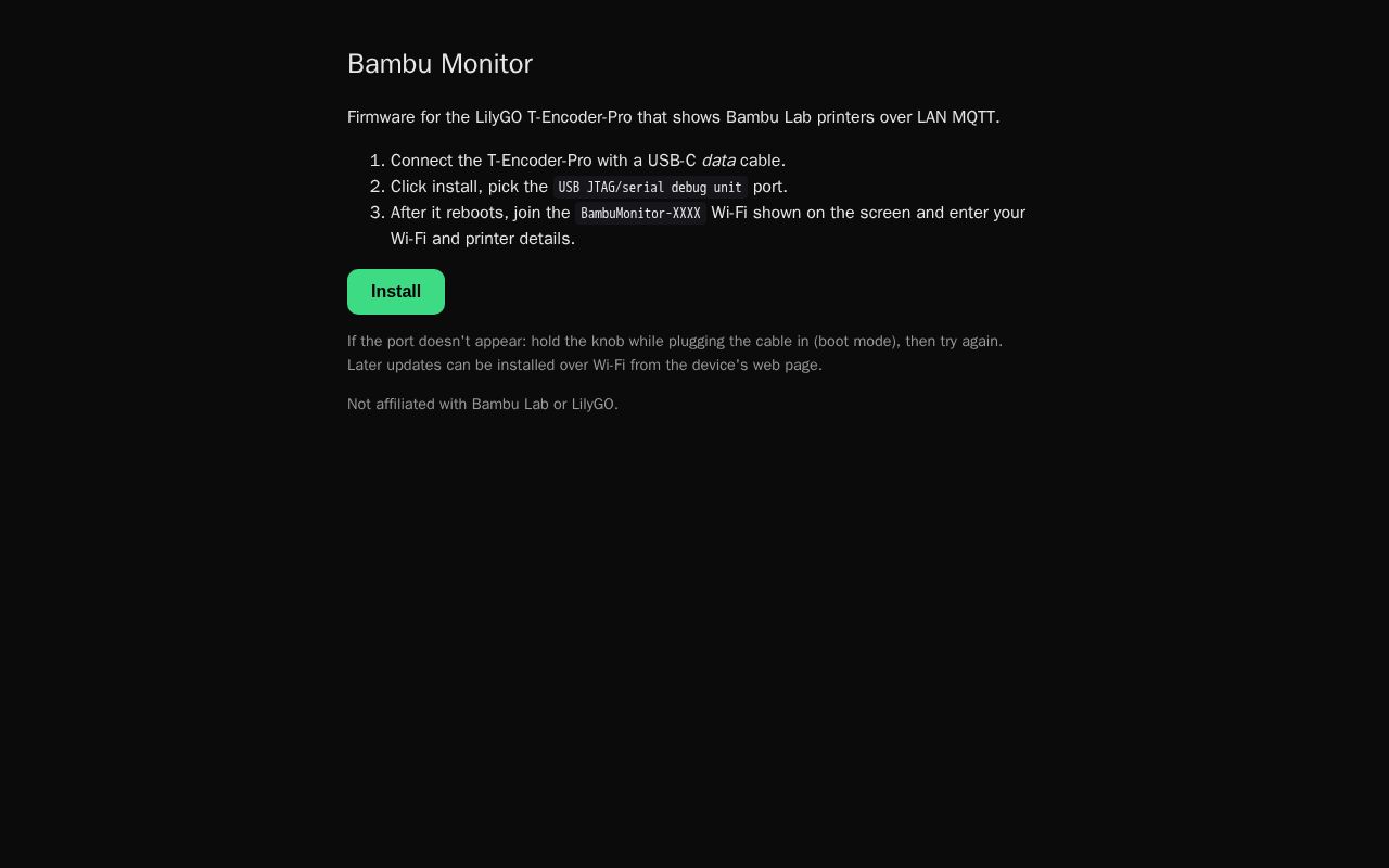 Preview of Bambu Monitor