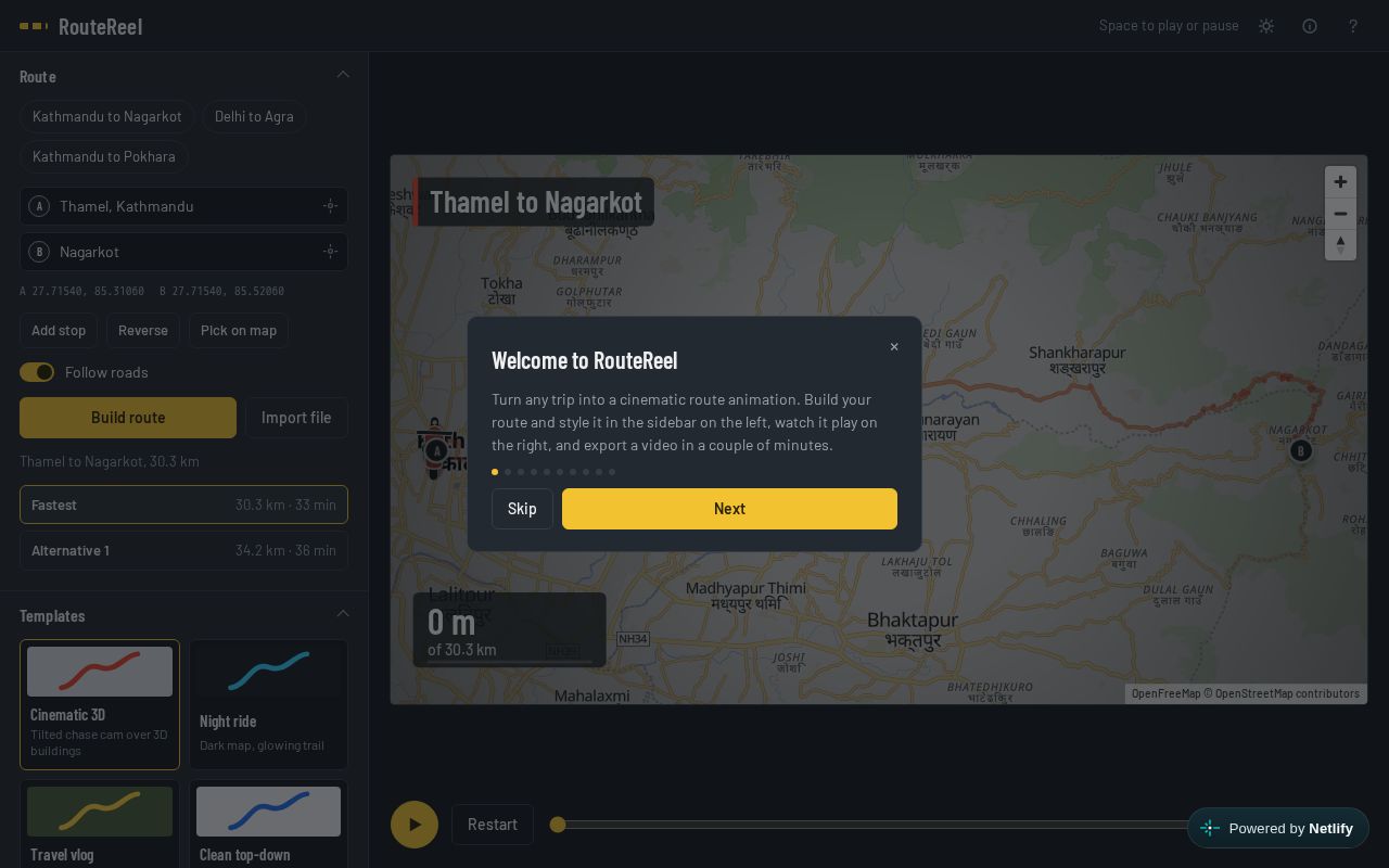 Preview of RouteReel