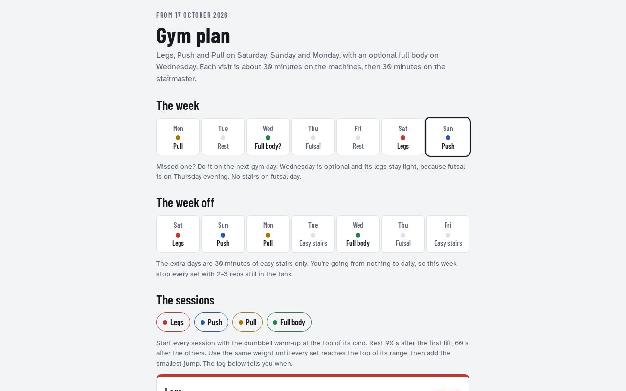 Preview of Gym Plan