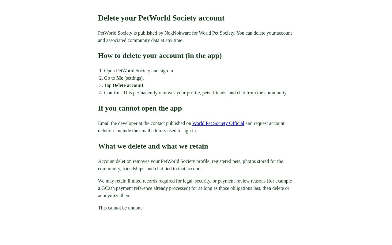 Preview of Petworld Society Legal