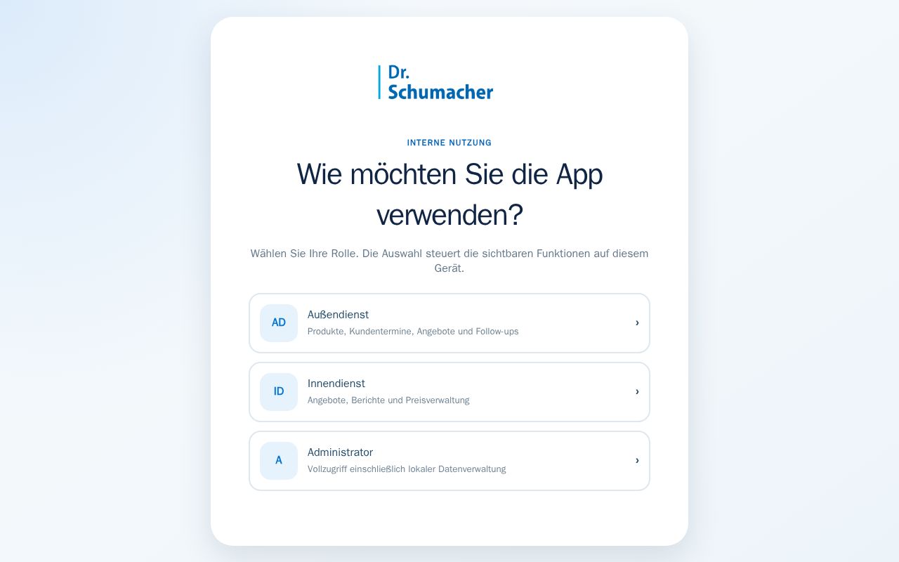 Preview of Dr Schumacher App