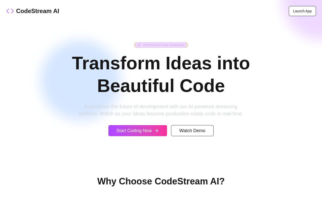 Preview of Code Stream