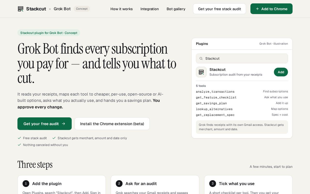 Preview of Stackcut for Grok Bot