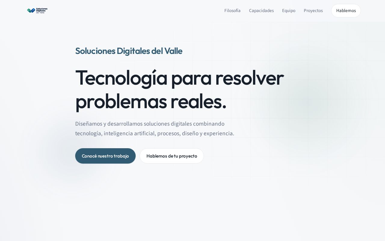 Preview of Landing page de Soluciones Digitales del Valle