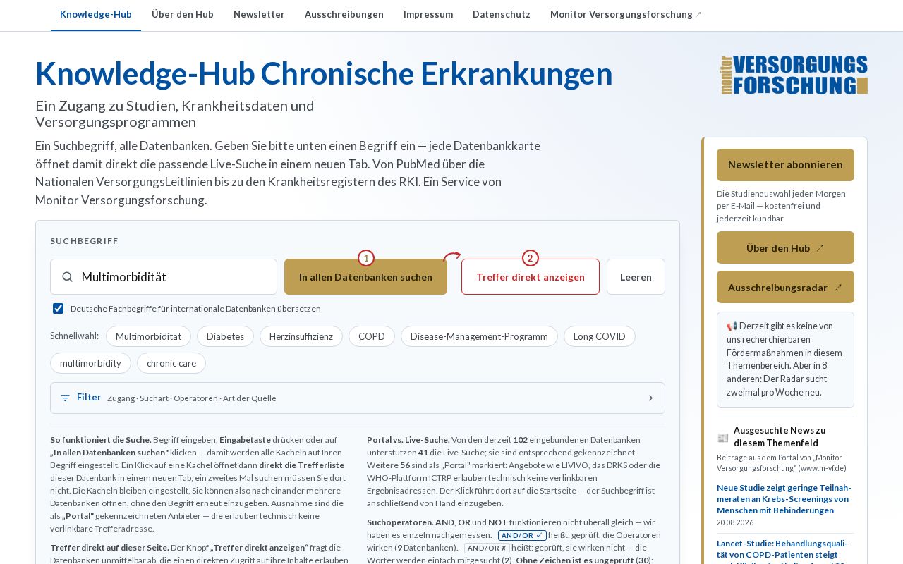 Preview of Knowledge-Hub Chronische Erkrankungen — ein Angebot von Monitor Versorgungsforschung