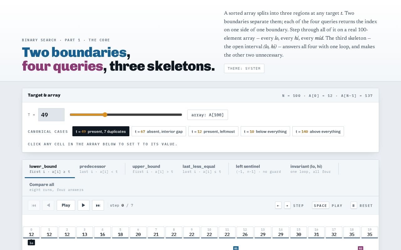 Preview of Binary Search Visualizer