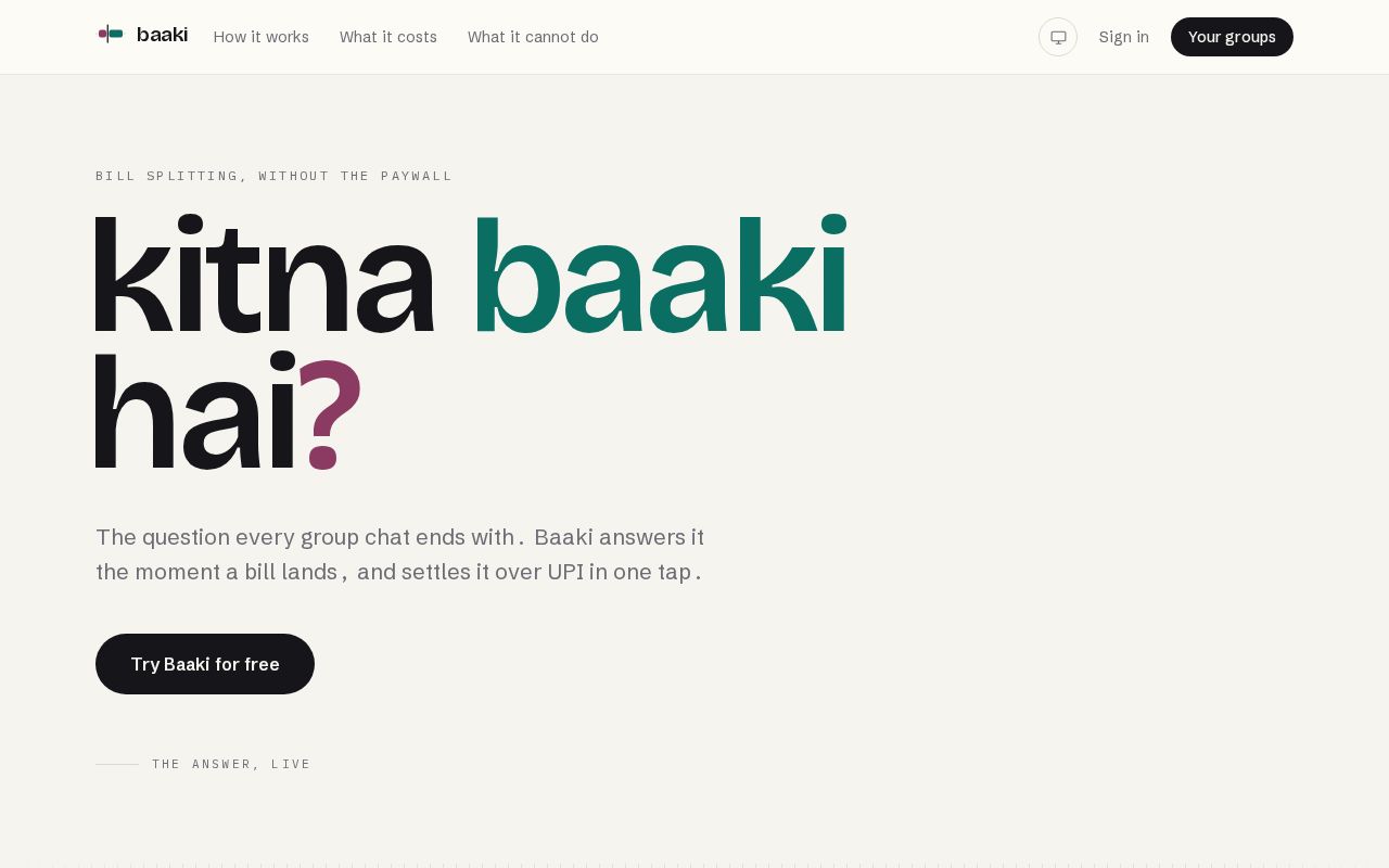 Preview of Baaki, kitna baaki hai?