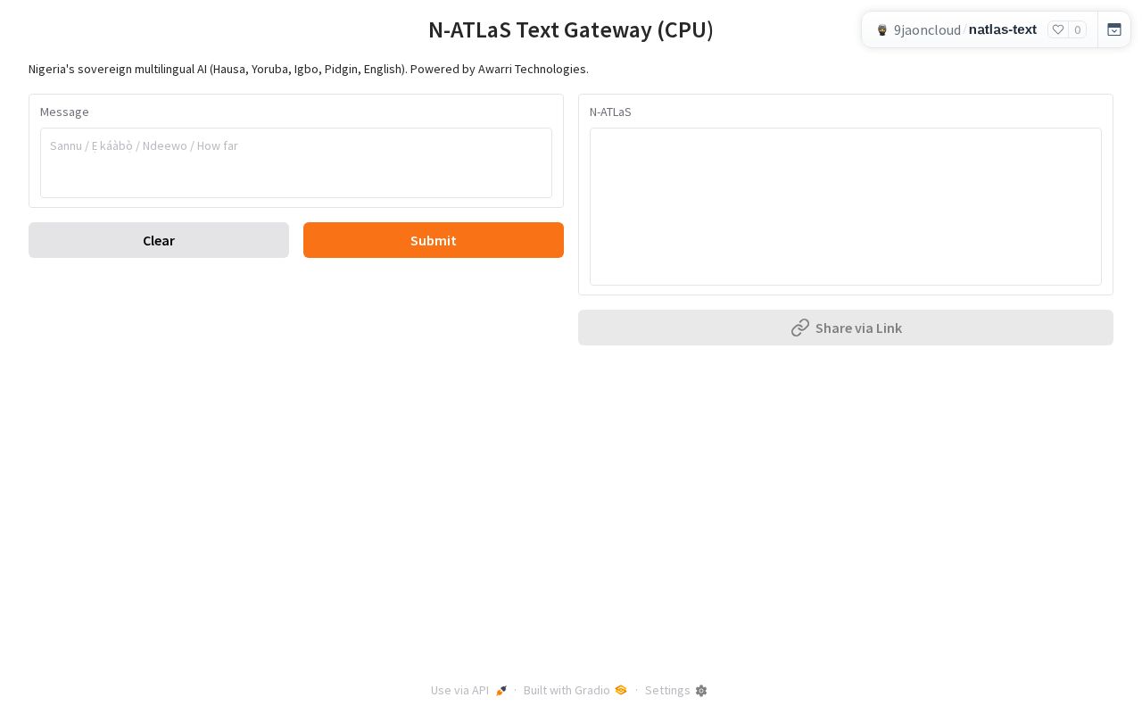 Preview of N-ATLaS Text Gateway