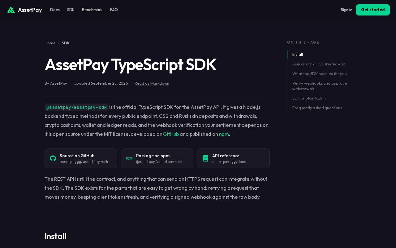 Preview of Assetpay Sdk