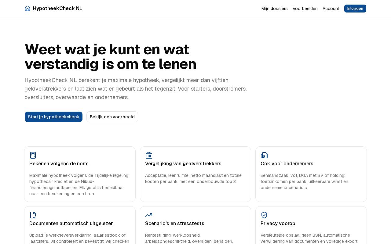 Preview of Hypotheken Checker