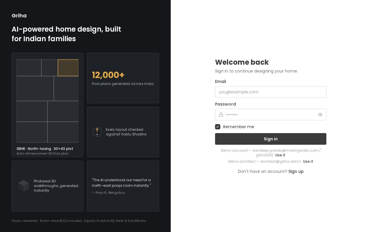Preview of Frontend Griha