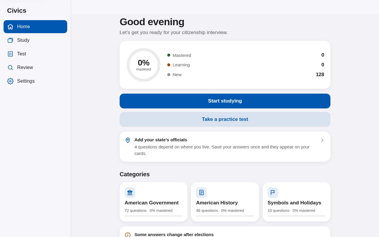 Preview of Civics App