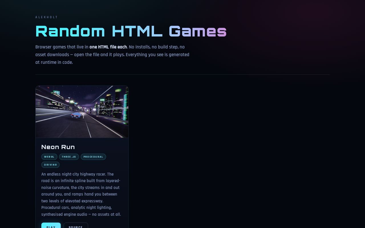 Preview of Random Html Games