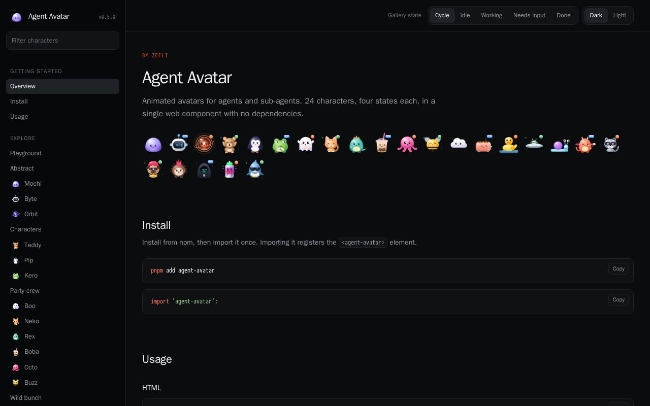 Preview of Agent Avatar