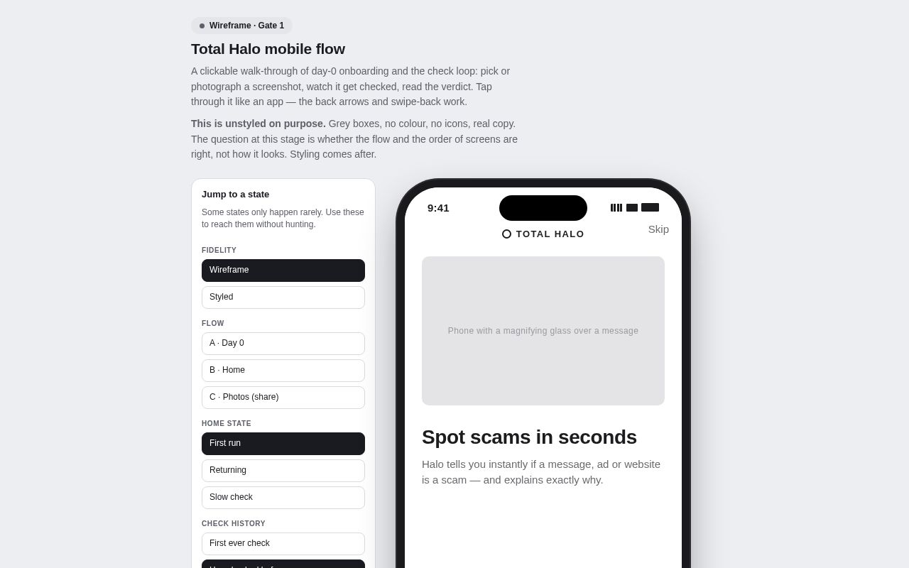 Preview of Total Halo Mobile Flow