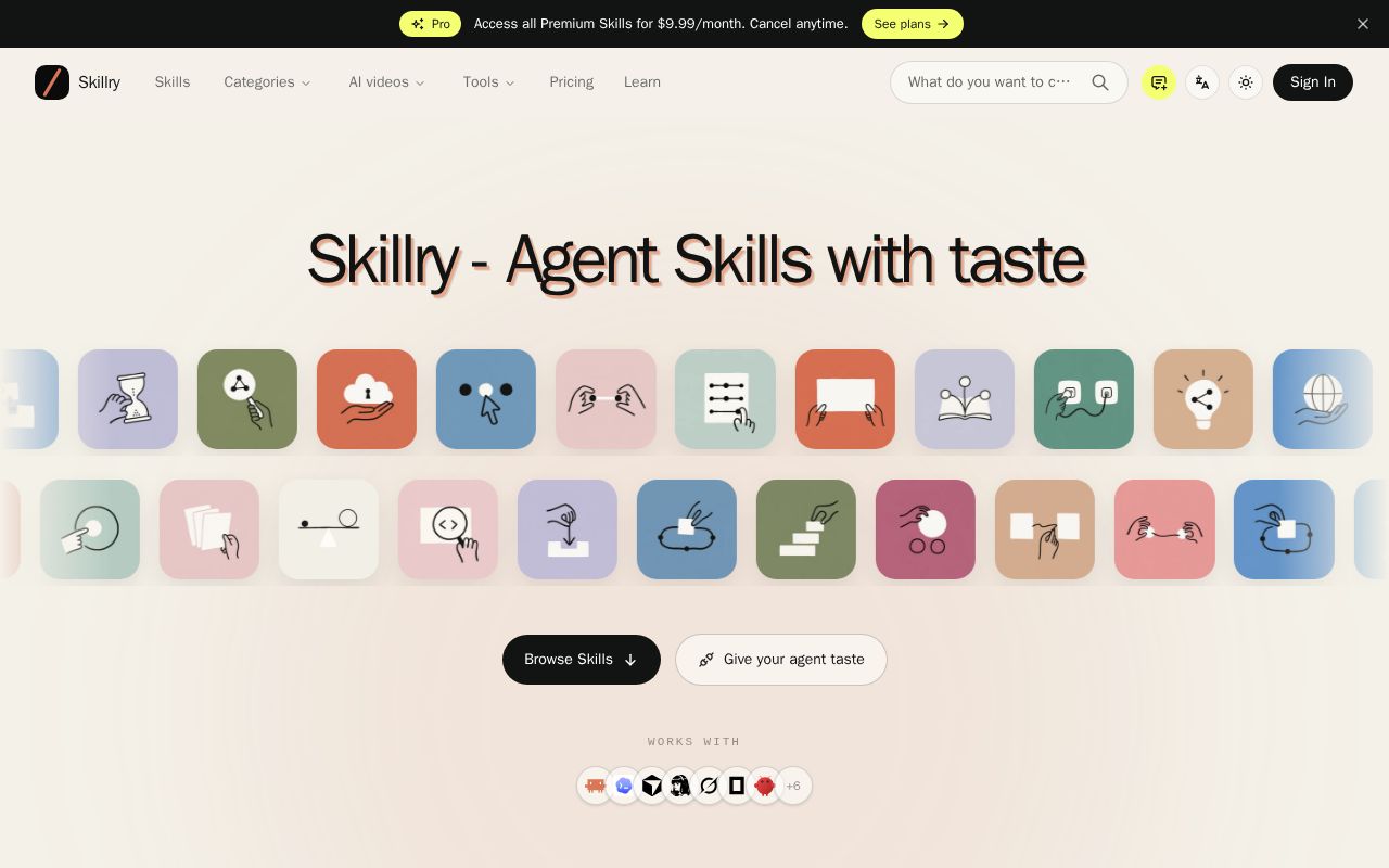 Preview of Agent Skills for Claude Code, Codex & Cursor