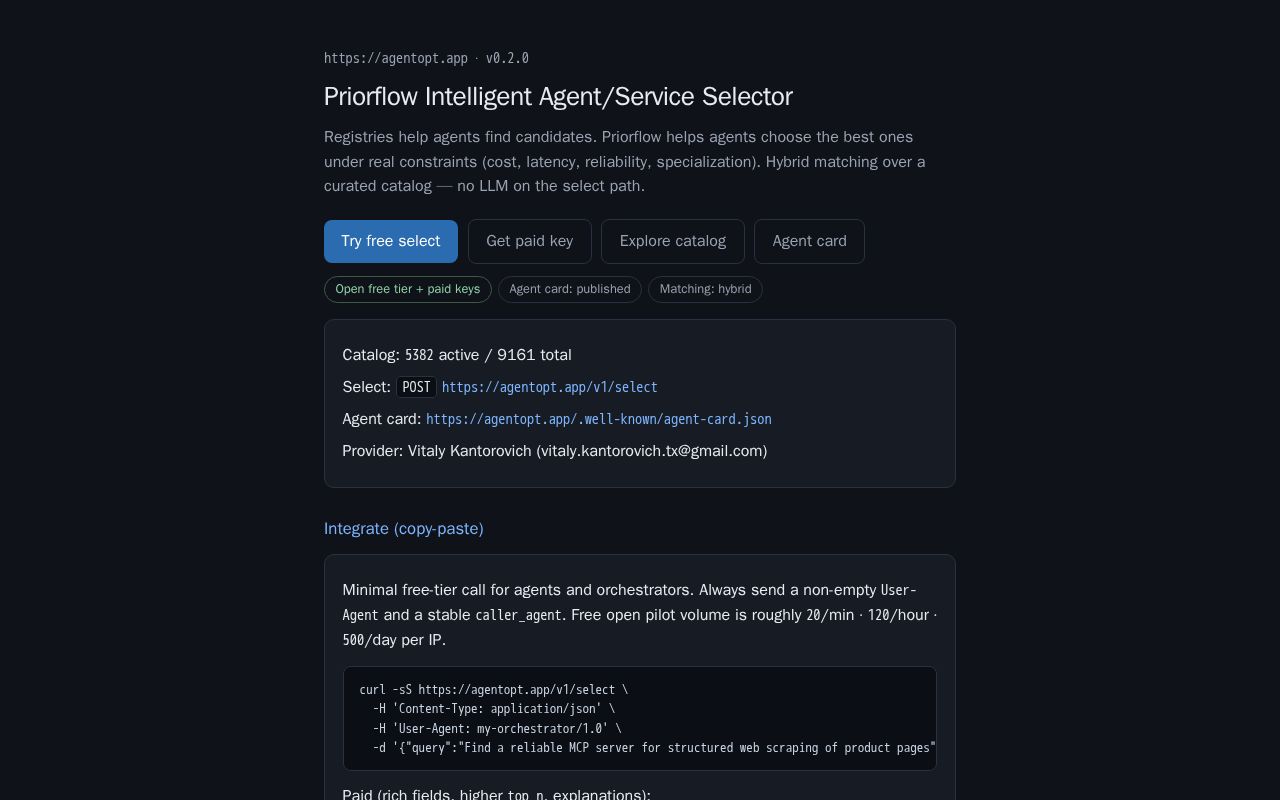 Preview of Agentopt App
