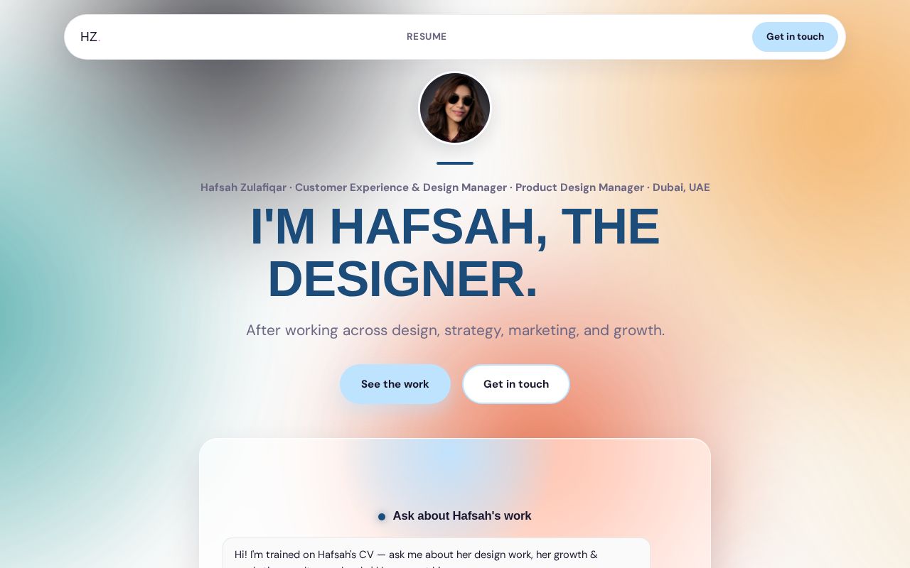 Preview of Hafsah's portfolio