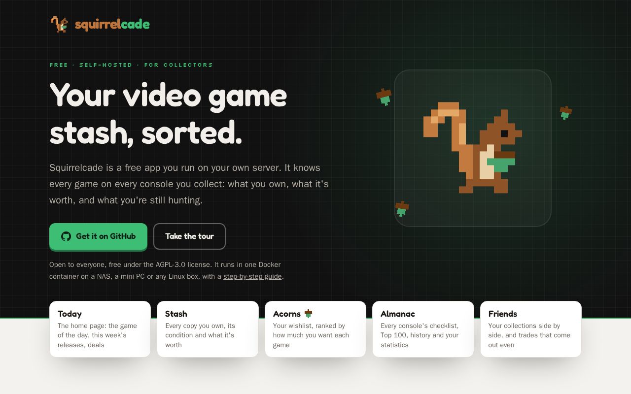 Preview of Squirrelcade: your video game stash, sorted