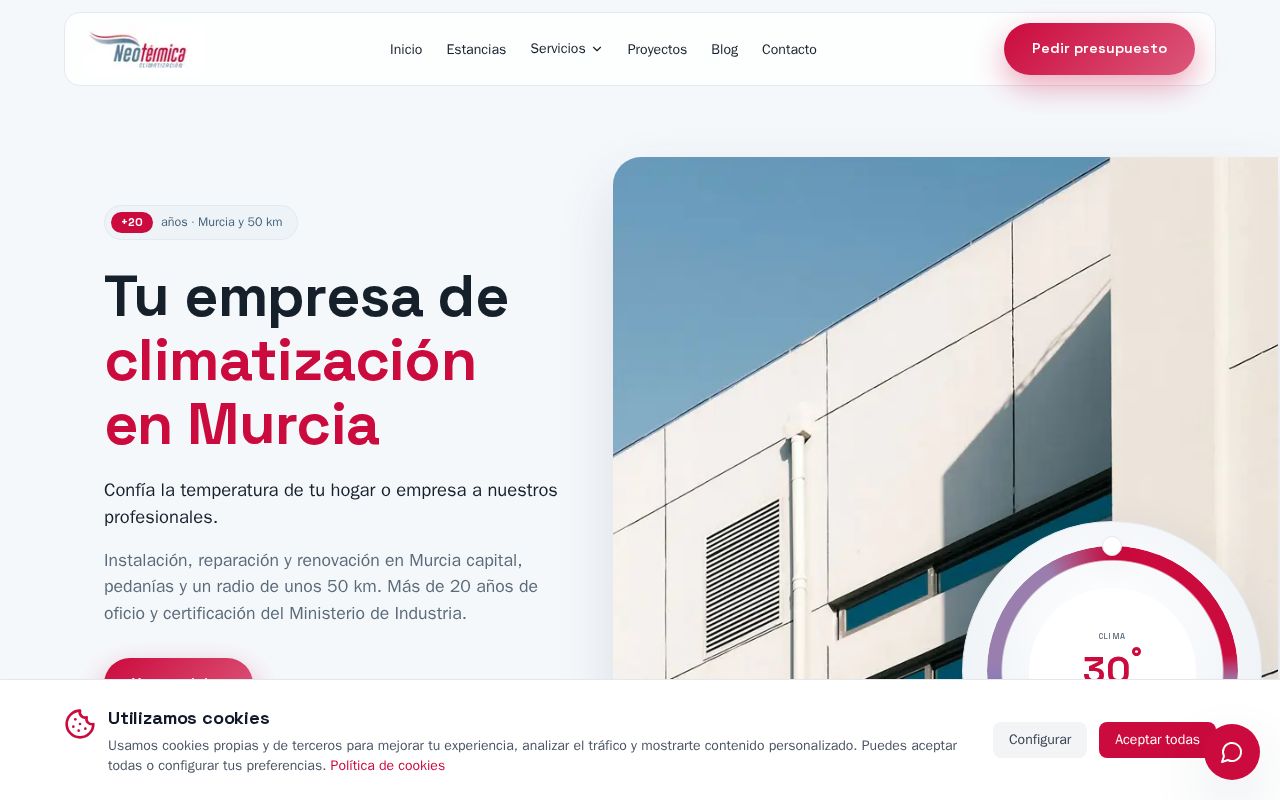 Preview of Pagina web de empresa Neotérmica