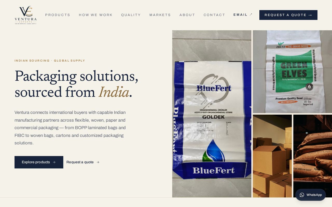 Preview of Ventura Exports Site