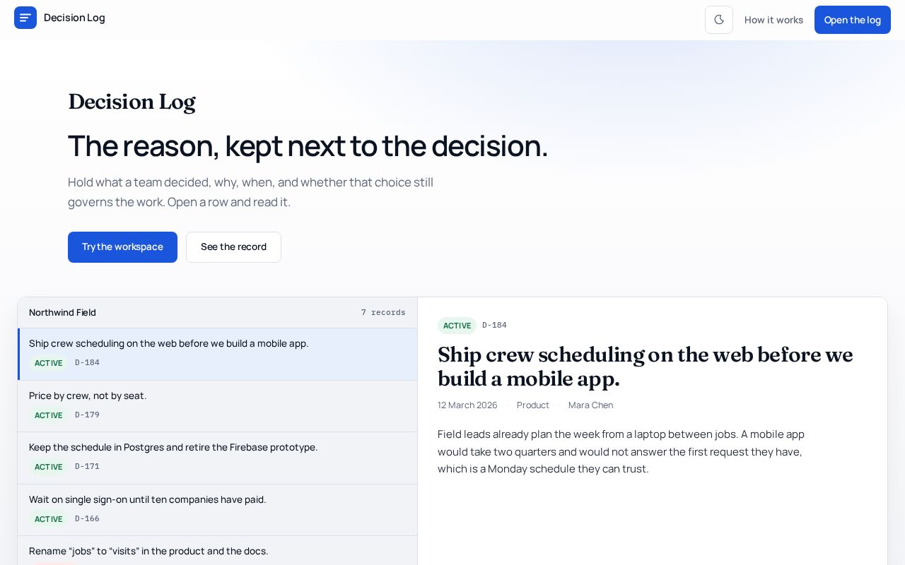 Preview of DecisionHub