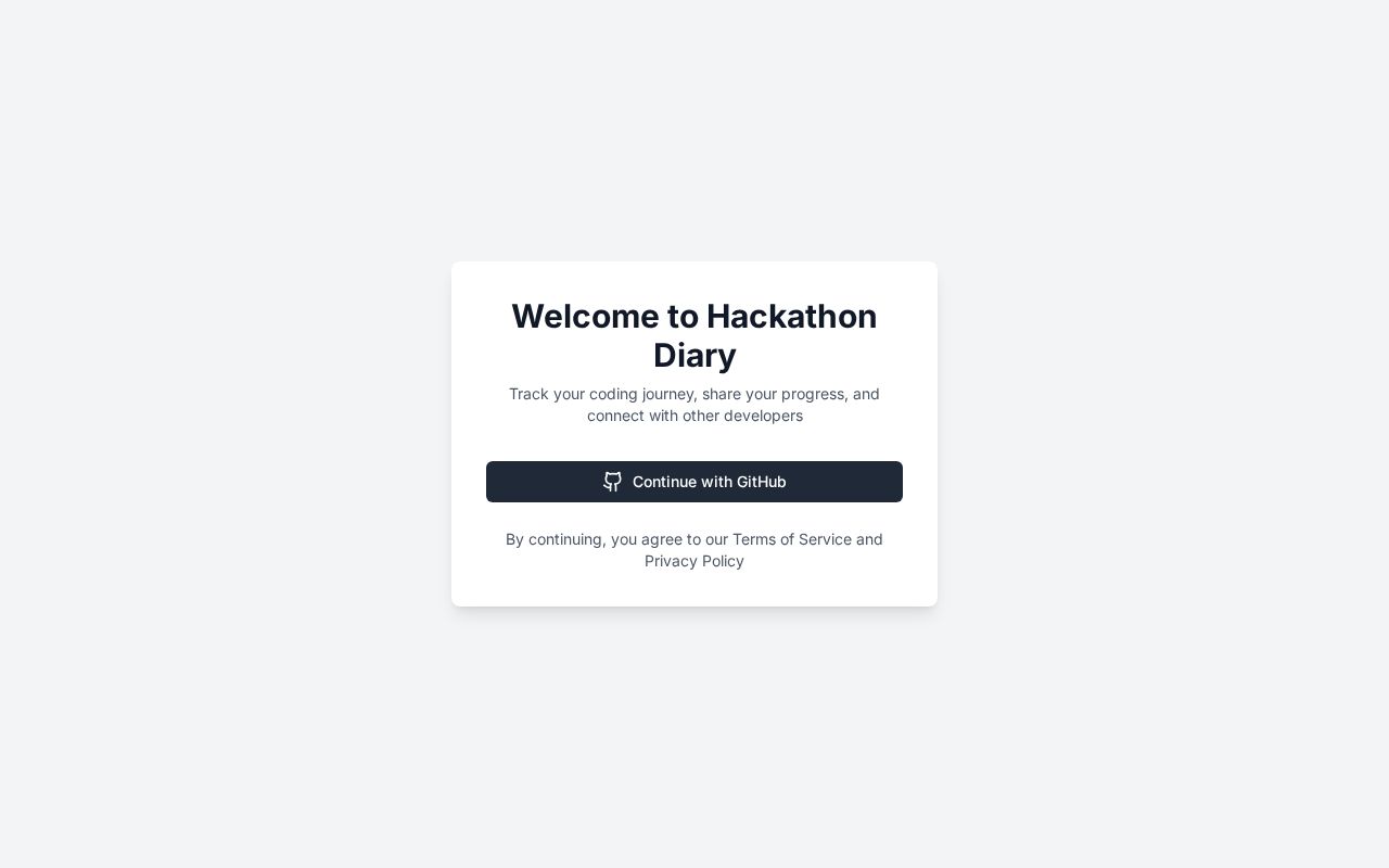 Preview of Hackathon Diary
