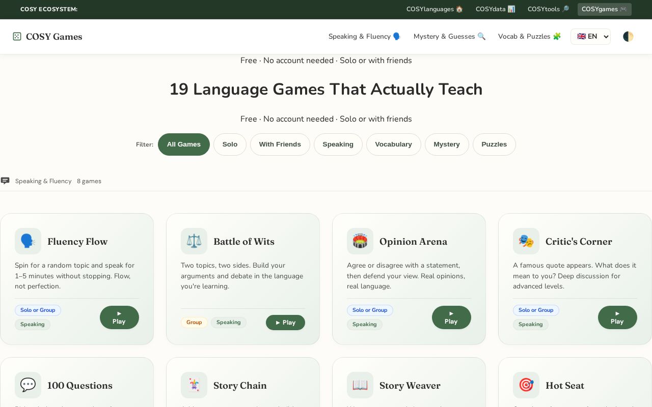 Preview of COSYgames