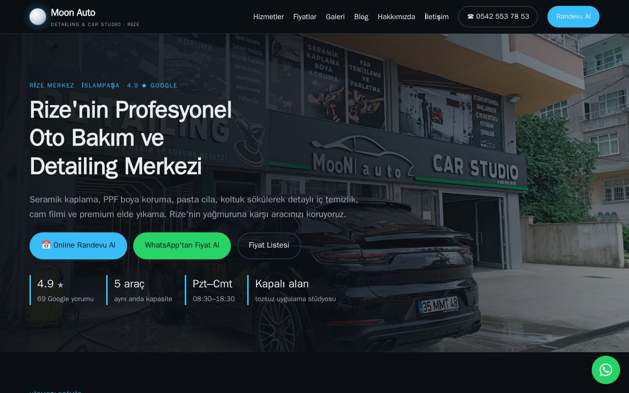 Preview of Moon Auto Detailing Rize – Astro statik site