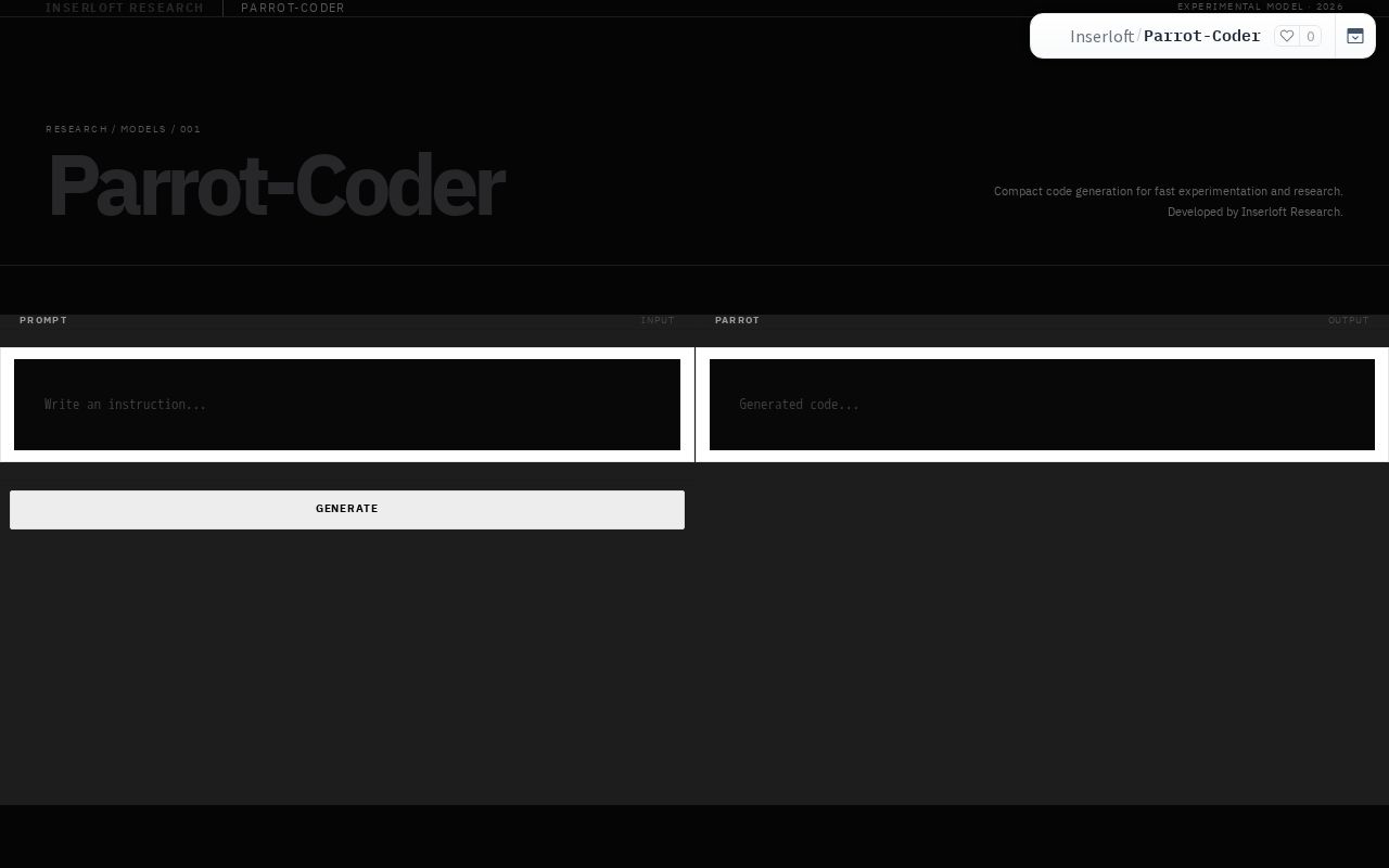 Preview of Parrot Coder