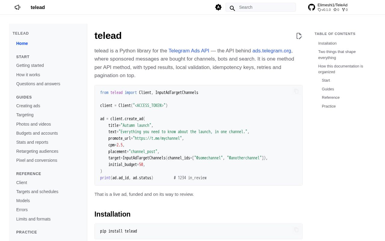 Preview of TeleAd