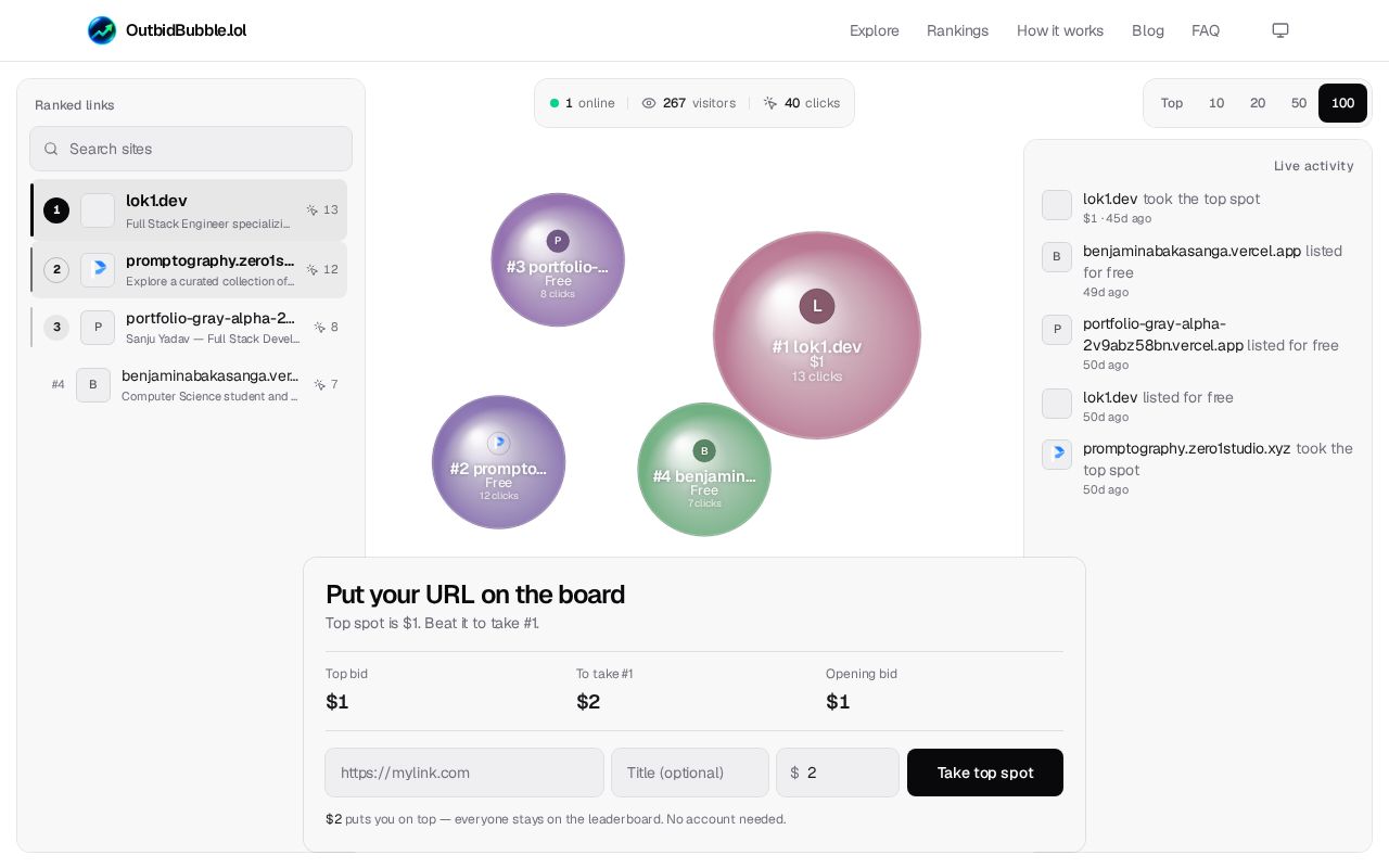 Preview of OutbidBubble.lol