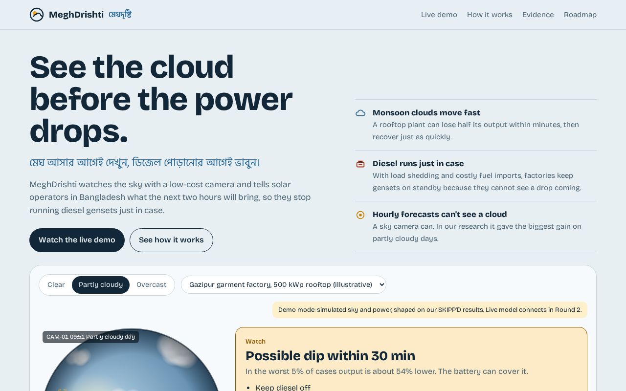 Preview of MeghDrishti AI Cloud Eye For Cleaner Solar Power In Bangladesh